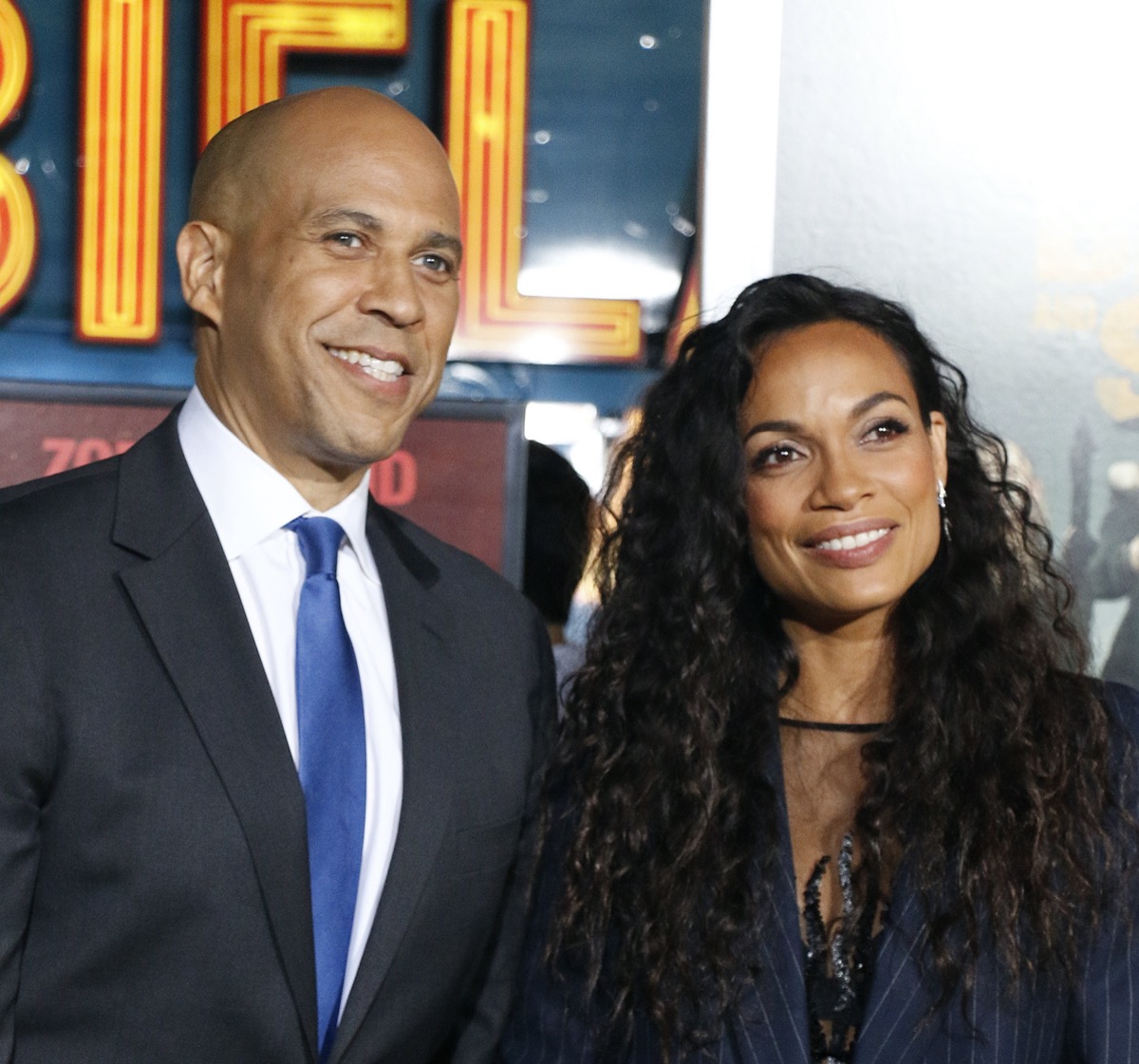 Cory Booker and Rosario Dawson
