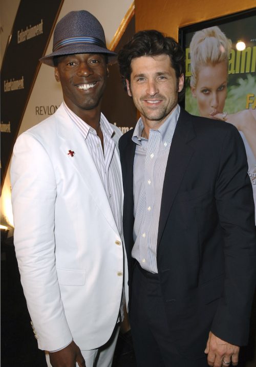 Isaiah Washington and Patrick Dempsey at an Entertainment Weekly Emmys party in 2005