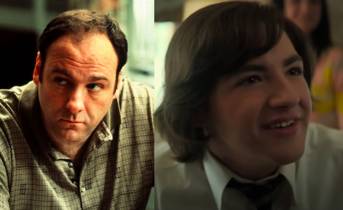 James Gandolfini in The Sopranos and Michael Gandolfini in The Many Saints of Newark
