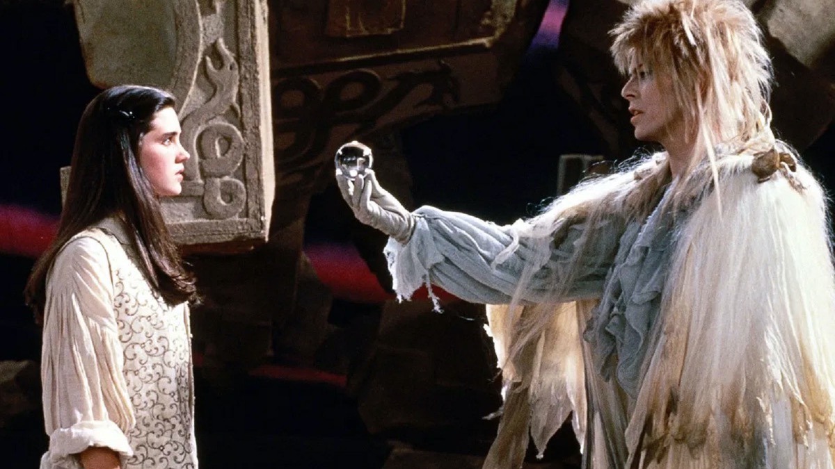 Jennifer Connelly and David Bowie in Labyrinth