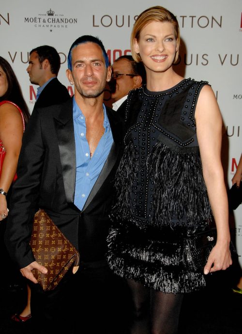 Marc Jacobs and Linda Evangelista at the Louis Vuitton Gala Celebrating Murakami Exhibition in October 2007
