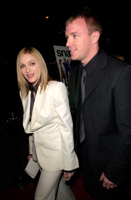 Madonna and Guy Ritchie at the premiere of "Snatch" in January 2001