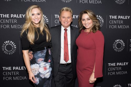 Maggie Sajak, Pat Sajak, and Lesly Brown at The Paley Center for Media Presents: Wheel of Fortune: 35 Years as America's Game in November 2017