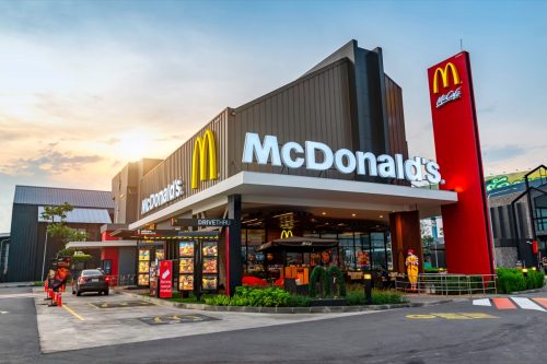 the exterior of a McDonald's restaurant