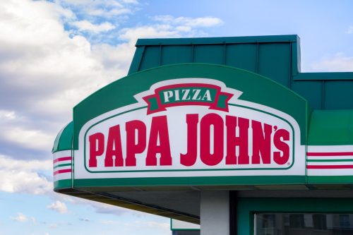 the exterior of a Papa John's restaurant