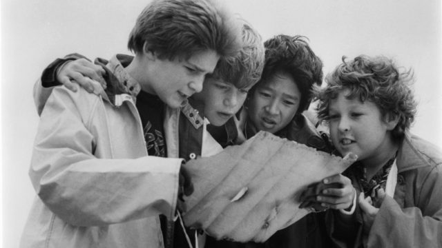 Corey Feldman, Sean Astin, Ke Huy Quan and Jeff Cohen in The Goonies
