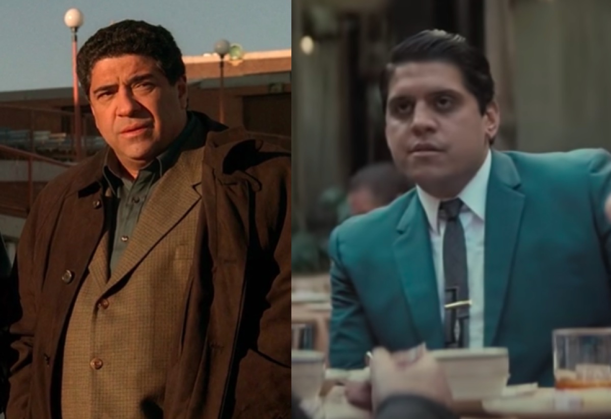 Vincent Pastore in The Sopranos and Samson Moeakiola in The Many Saints of Newark