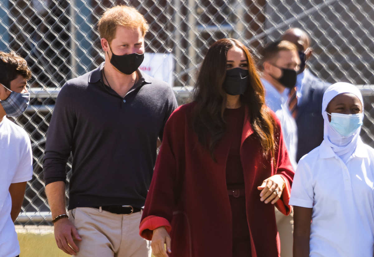 Prince Harry, Duke of Sussex and Meghan, Duchess of Sussex are seen in Harlem on September 24, 2021 in New York City.