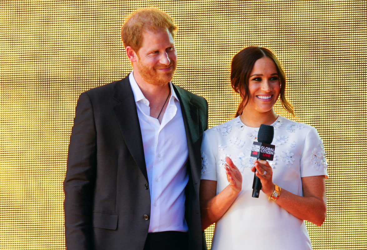 Prince Harry and Meghan Markle at Global Citizen Festival on September 25, 2021 in New York City.