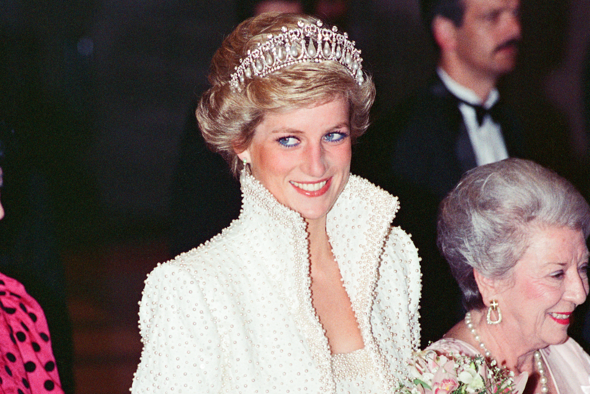 The Princess of Wales, Princess Diana visit To Hong Kong as part of their Far East tour, Princess Diana wears a diamond coronet and pearls a studded gown and short jacket, Diana is attending the opening of the new Hong Kong Cultural Centre, Picture taken 8th November 1989.