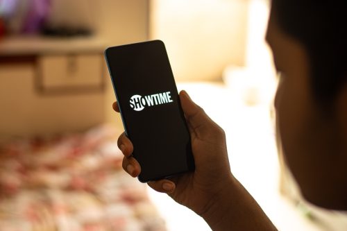Showtime logo on a phone screenn