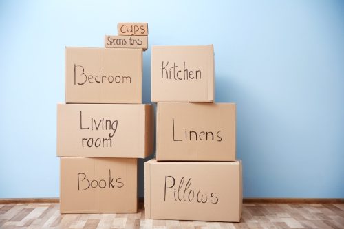 stack of cardboard boxes