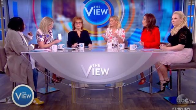 Candace Cameron Bure returns to "The View" with Whoopi Goldberg, Sarah Haines, Joy Behar, Sonny Hostin, and Meghan McCain