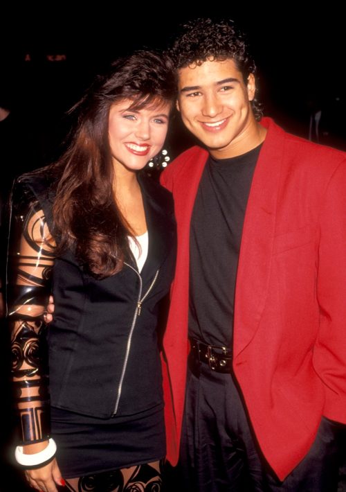 Tiffani Thiessen and Mario Lopez 1999