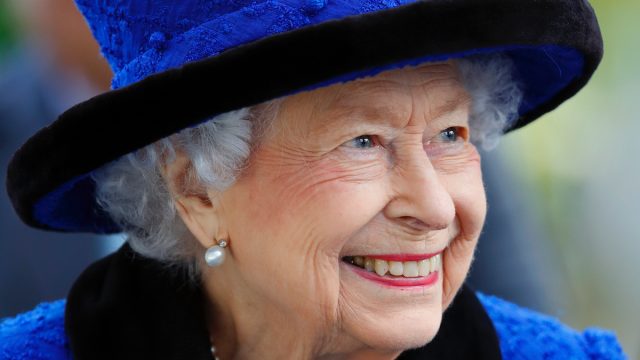 Queen Elizabeth at QIPCO British Champions Day at Ascot Racecourse in October 2021