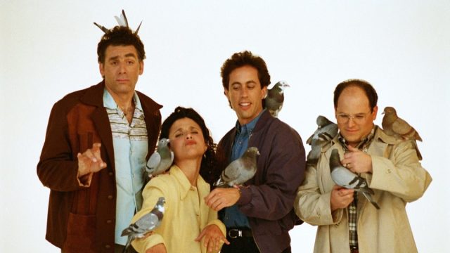 Michael Richards, Julia Louis-Dreyfus, Jerry Seinfeld, and Jason Alexander in Seinfeld