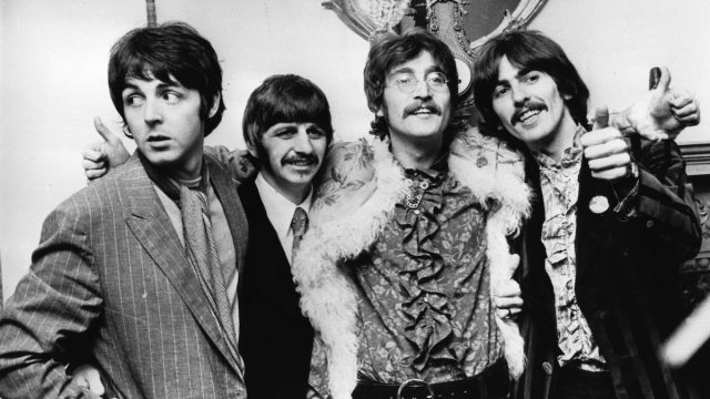 The Beatles at a press conference for "Sgt Pepper's Lonely Hearts Club Band" in May 1967