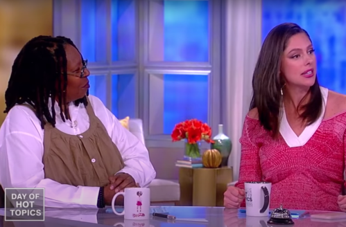 Whoopi Goldberg and Abbi Huntsman on "The View" in January 2019