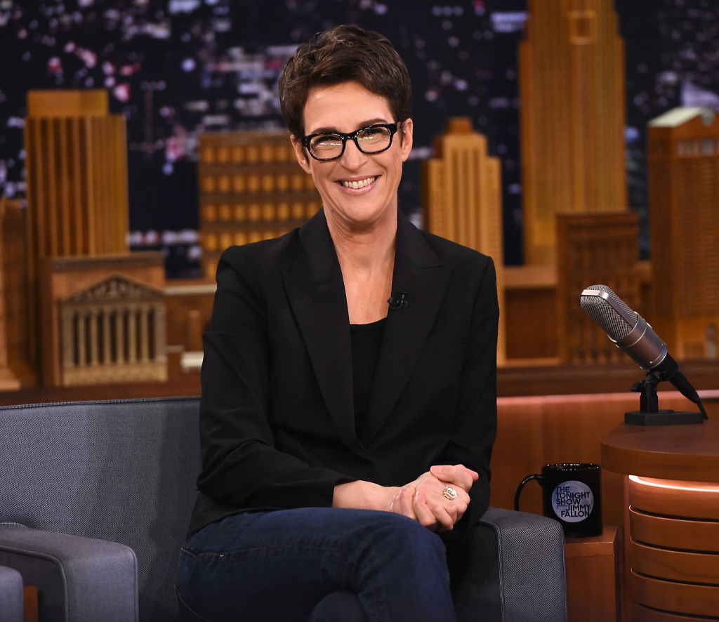 Rachel Maddow appearing on the Tonight Show