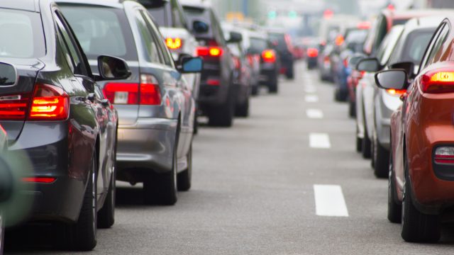 Highway traffic jam