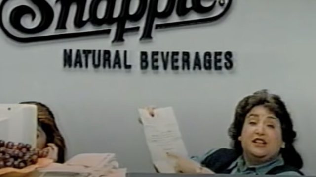 Wendy Kaufman in a Snapple commercial