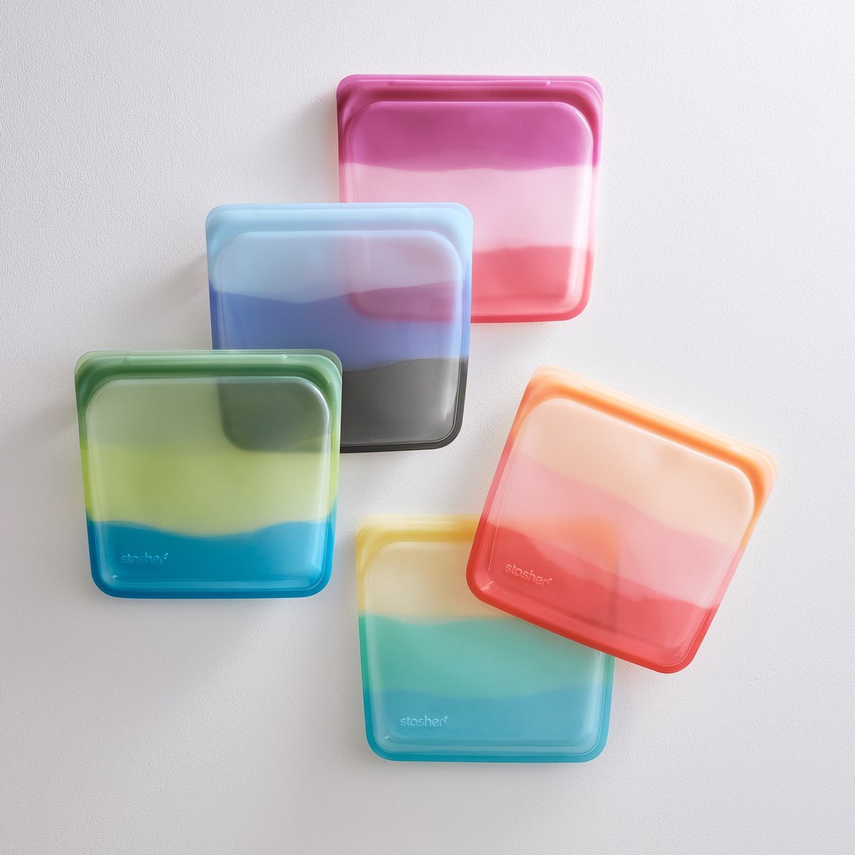 multi-colored reusable sandwich bags