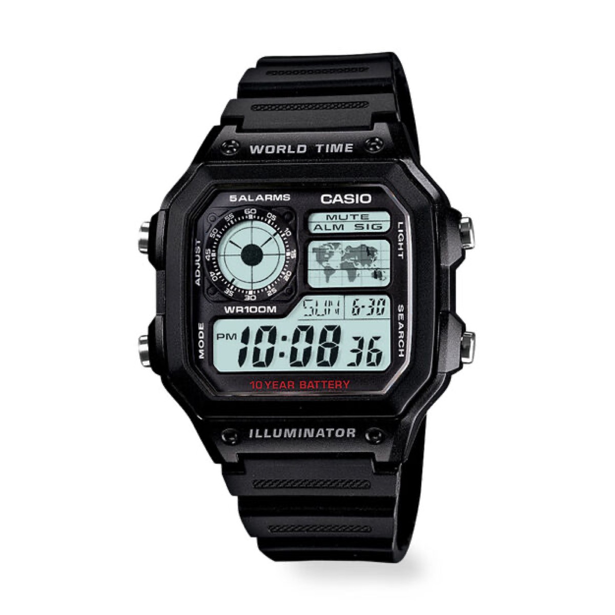 A Casio world time watch