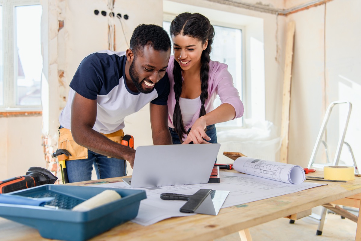 Couple renovating home