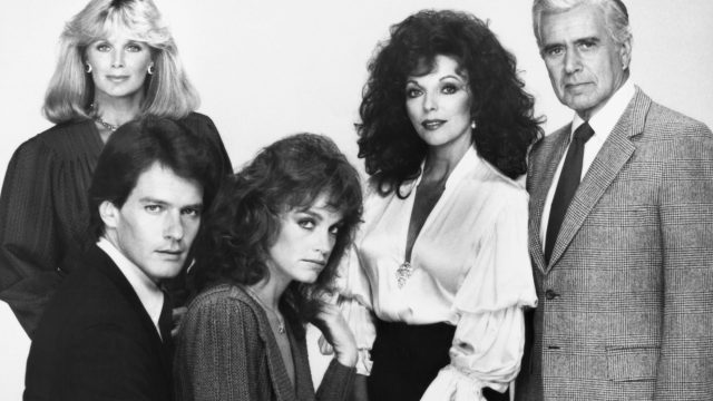 Original Dynasty cast portrait black and white