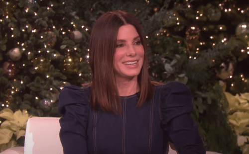 Sandra Bullock on "The Ellen DeGeneres Show" in 2018