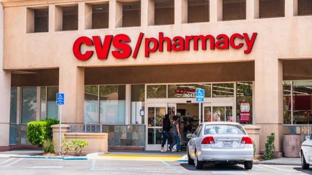People shopping at CVS / pharmacy; CVS Pharmacy is a subsidiary of the American retail and health care company CVS Health