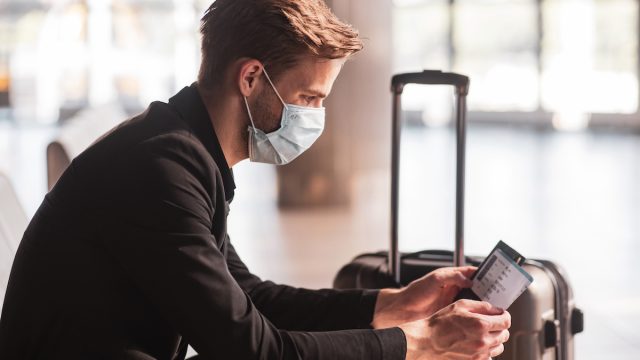 Man waiting for a flight