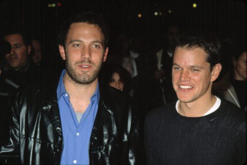 Ben Affleck and Matt Damon at the premiere of "Project Greenlight" in 2001