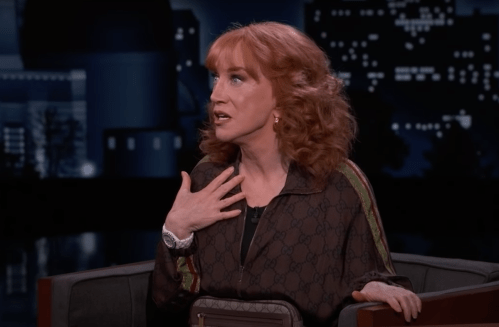 Kathy Griffin on "Jimmy Kimmel Live!" on November 30, 2021
