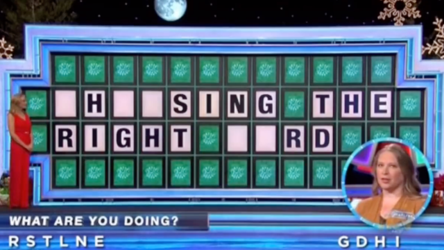 Wheel of Fortune bonus round on Dec. 21, 2021