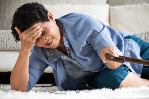 woman fallen on the ground