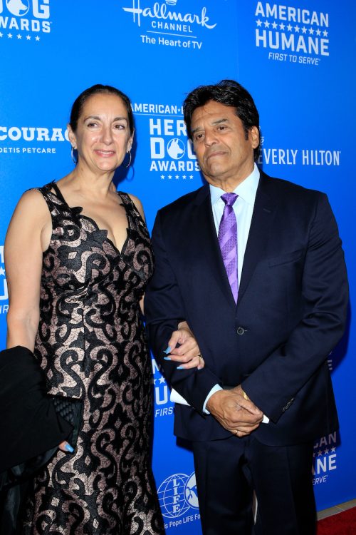 Nanette Mirkovich and Erik Estrada at the 2018 American Humane Hero Dog Awards