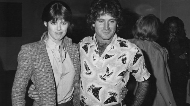Pam Dawber and Robin Williams at a Paramount Pictures party circa 1978