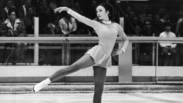 Peggy Fleming competing at the 1968 Winter Olympics