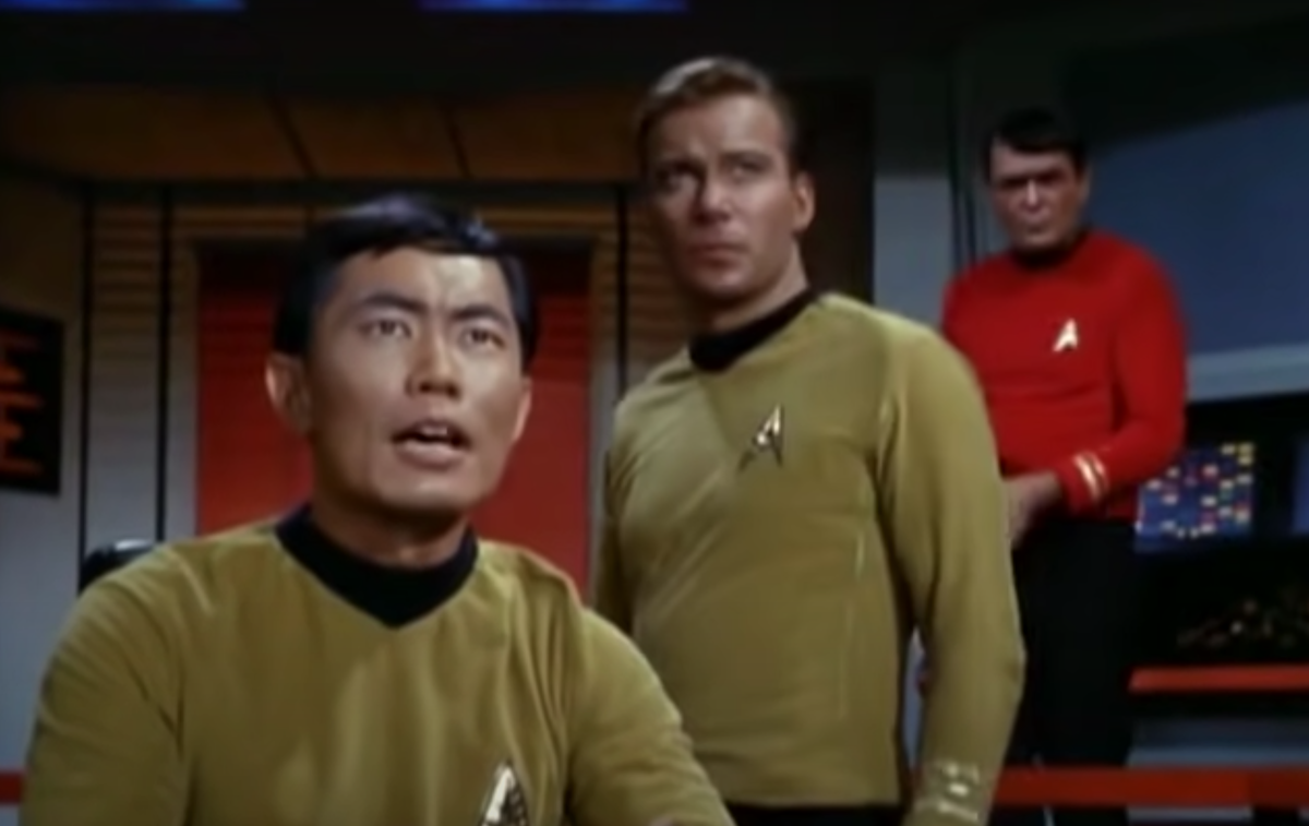 George Takei and William Shatner on "Star Trek"