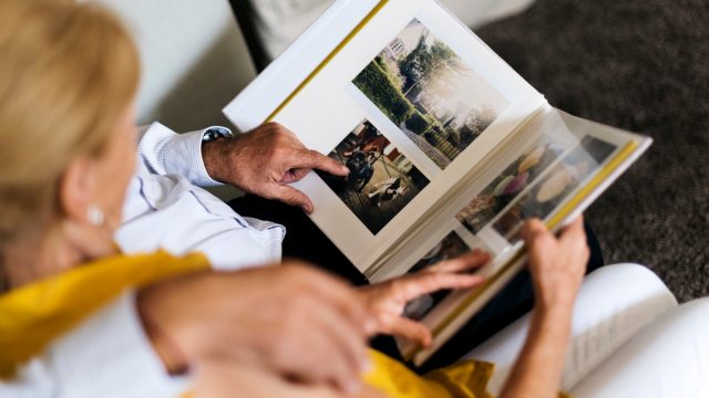 Senior Couple Look Photo Album