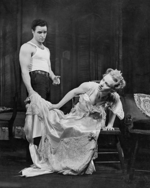 Marlon Brando and Jessica Tandy in "A Streetcar Named Desire"