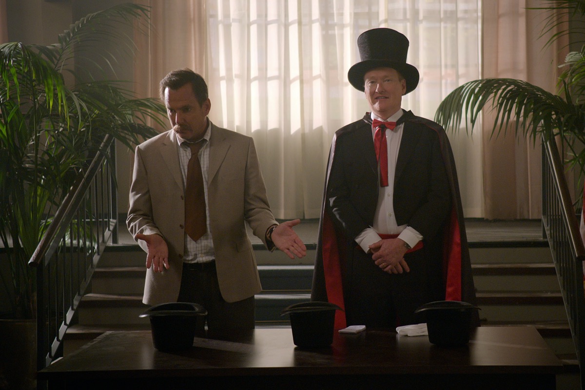 Will Arnett and Conan O'Brien in Murderville
