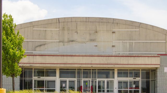 The exterior of a closed Kmart store