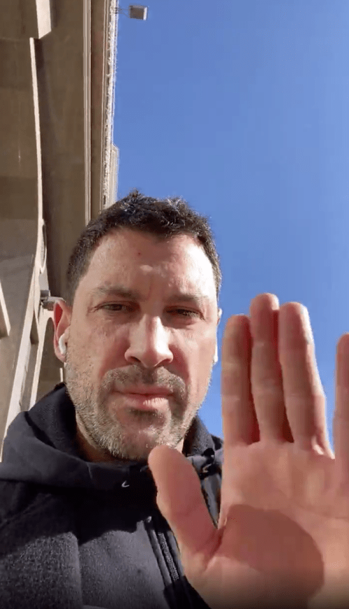 Maksim Chmerkovskiy in an Instagram video from Feb. 28, 2022