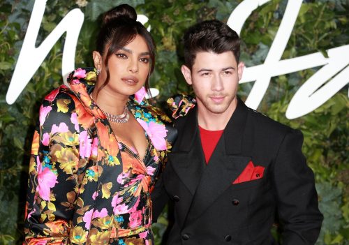Priyanka Chopra and Nick Jonas at The Fashion Awards 2021
