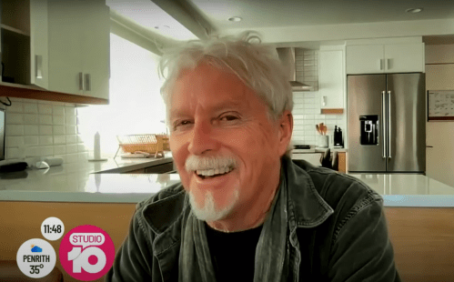 William Katt being interviewed by "Studio 10" in February 2022