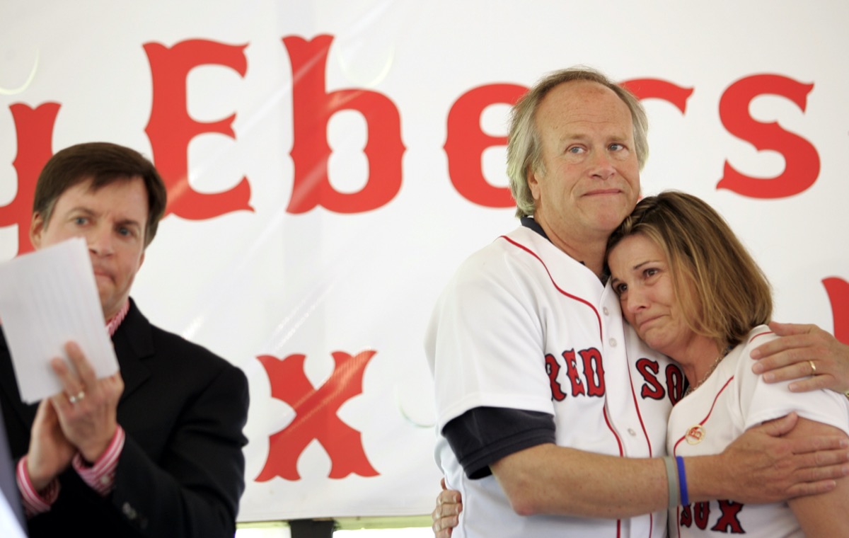 Bob Costas, Dick Ebersol, and Susan Saint James in 2005