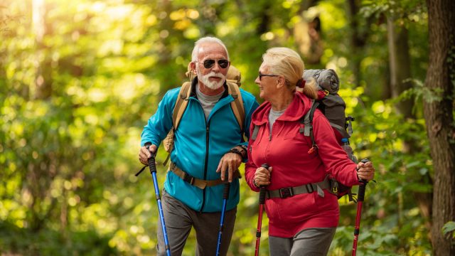 senior hiking