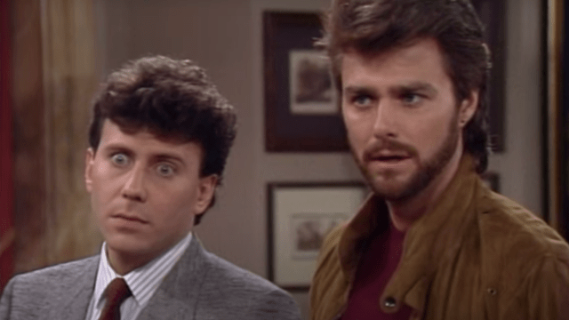 Paul Reiser and Greg Evigan on "My Two Dads"